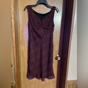 Vintage connected apparel Burgundy Goth Fairy Floral Dress Witchy Size Medium